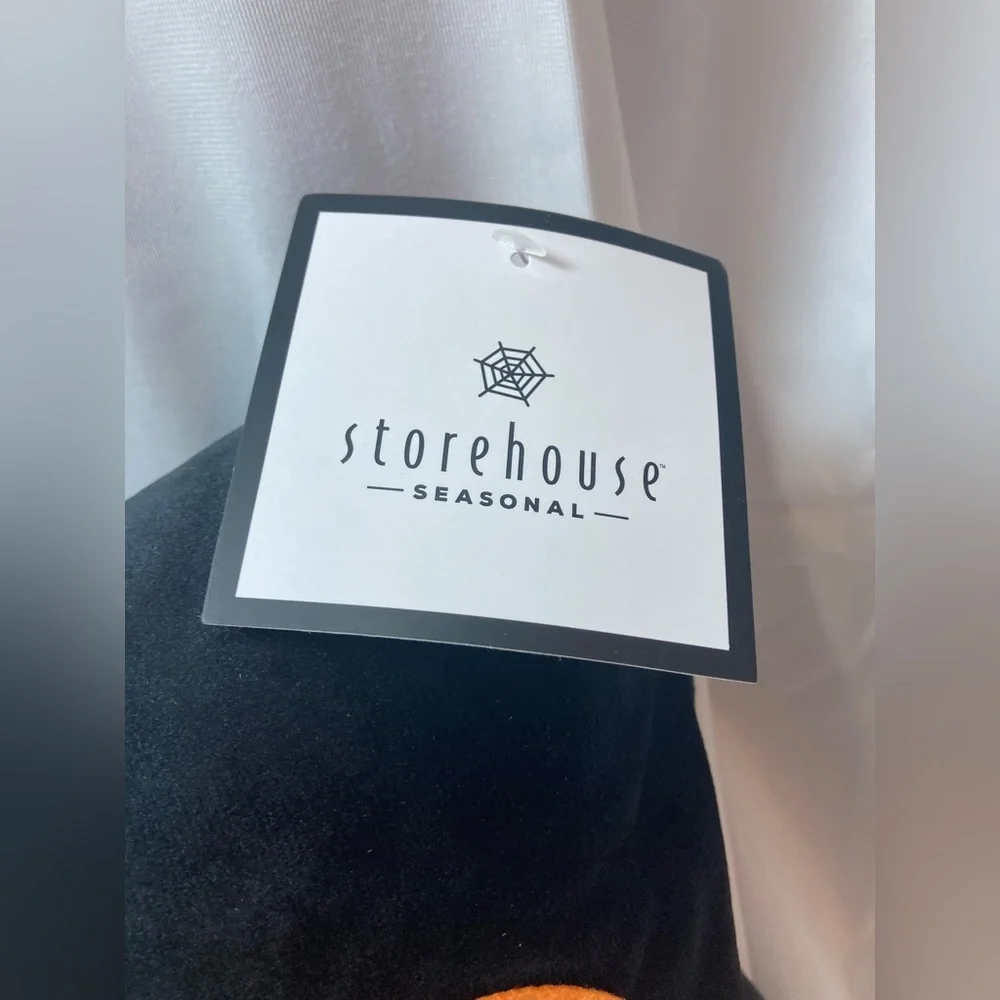 Storehouse Hey Boo Velvet Halloween Pillow